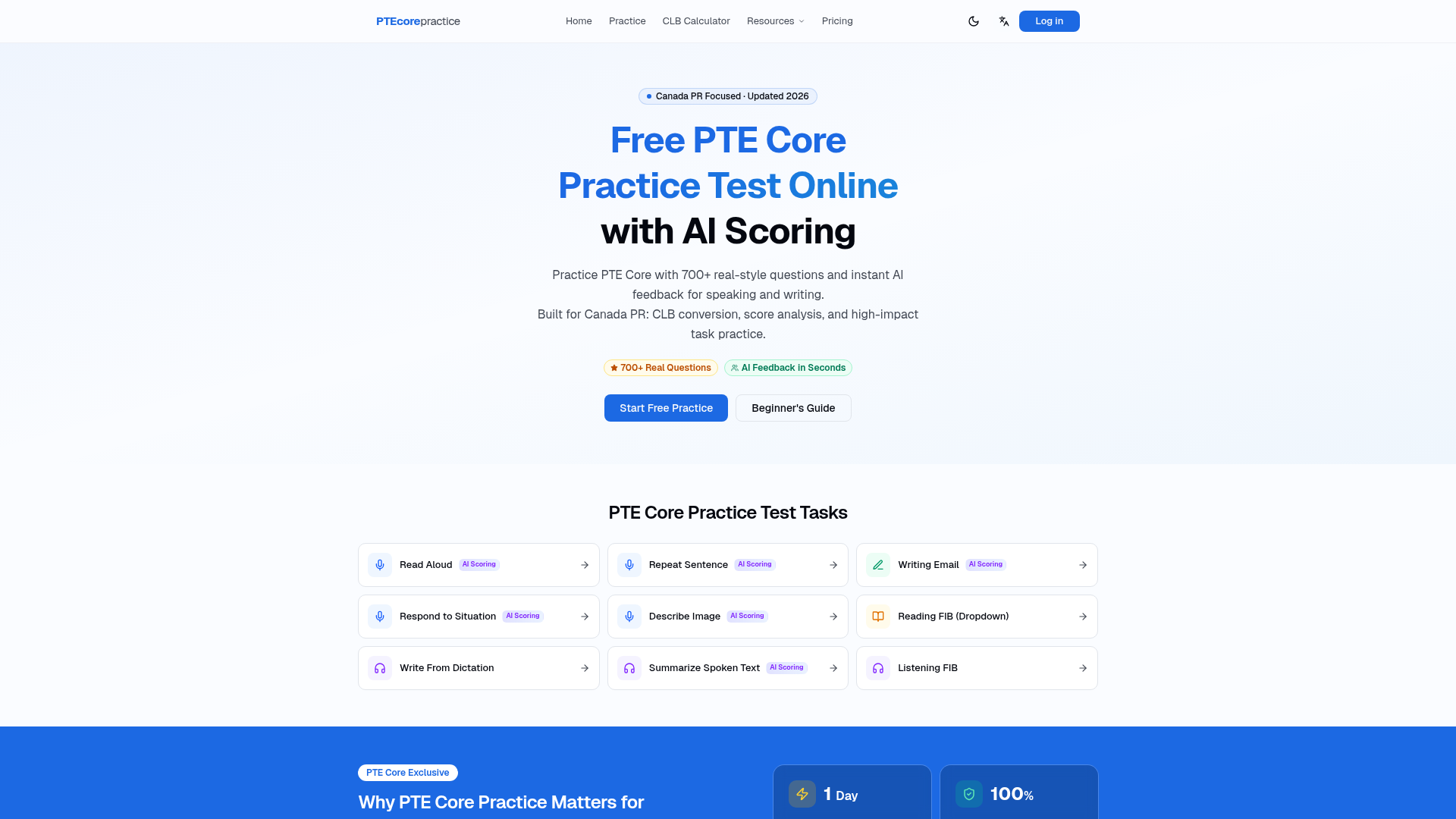 PTEcorepractice - Product Image