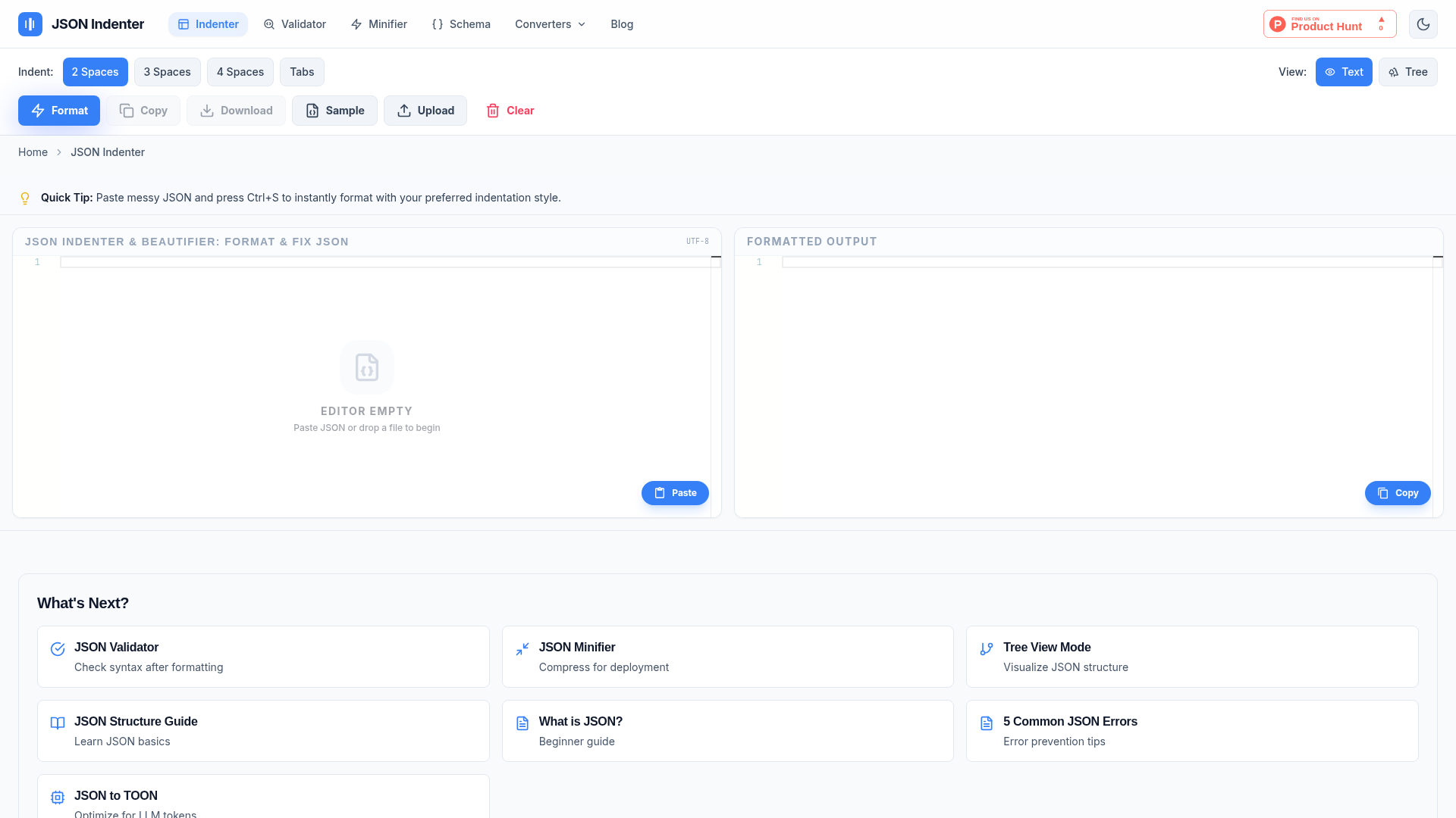 JSON Indenter - Product Image