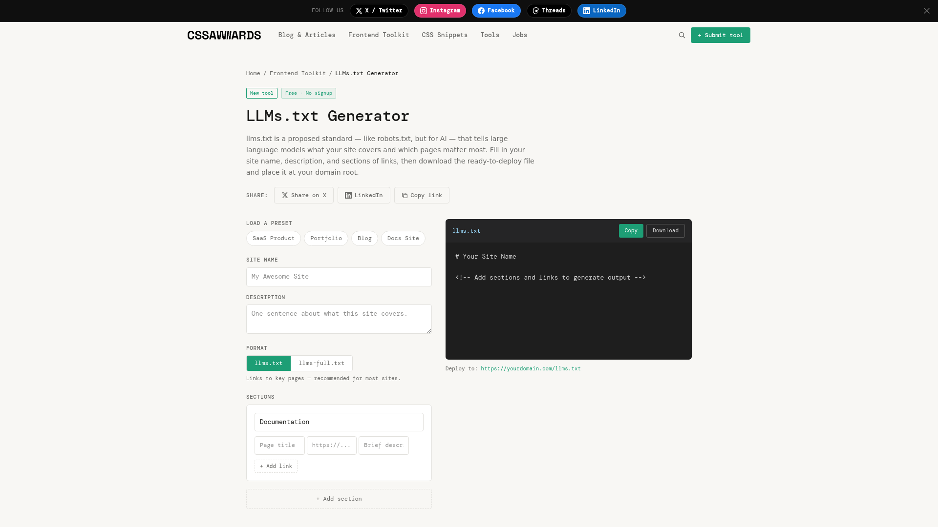 LLMs.txt Generator - Product Image