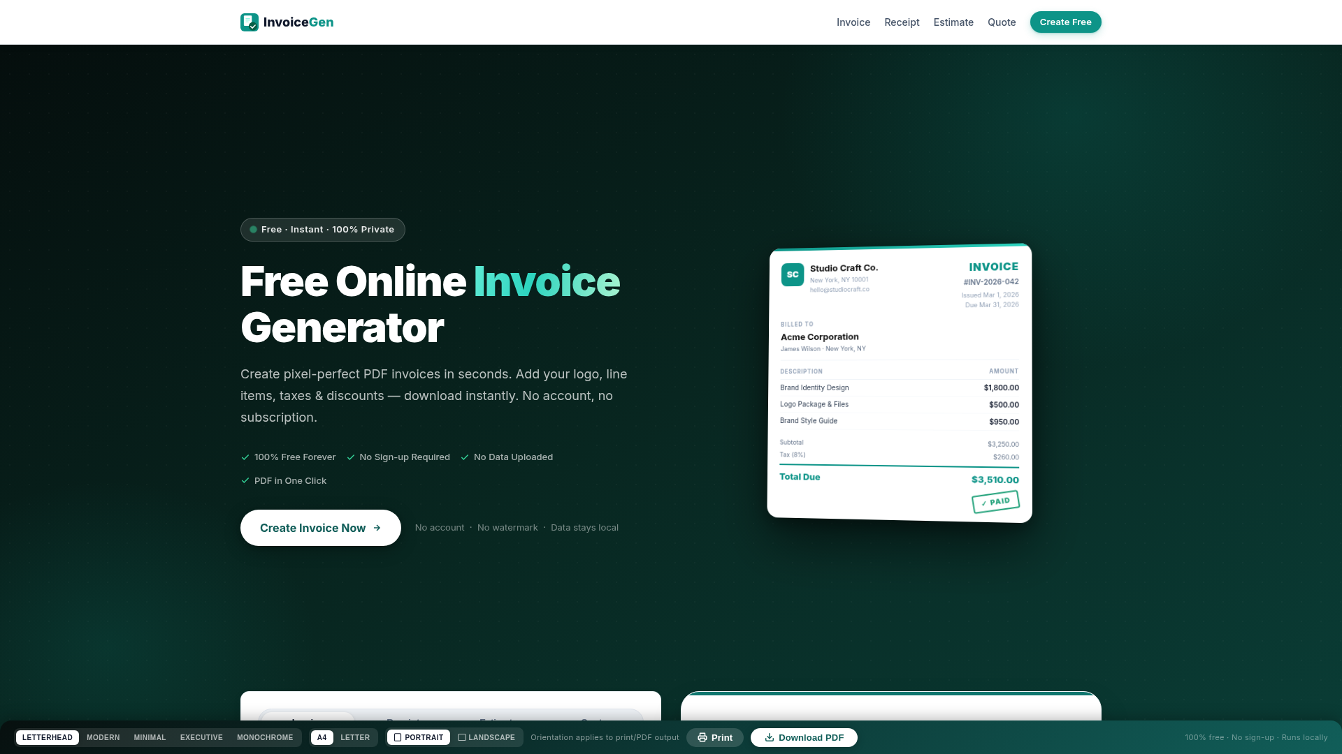 Online Invoice - Product Image