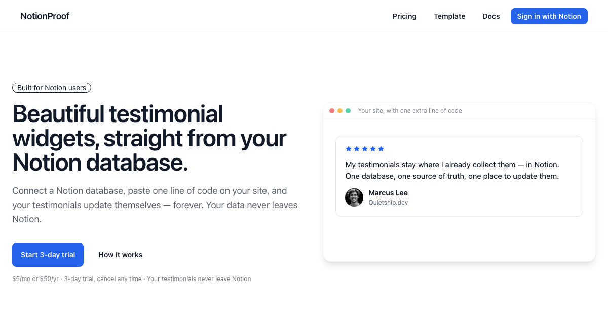 NotionProof - Product Image