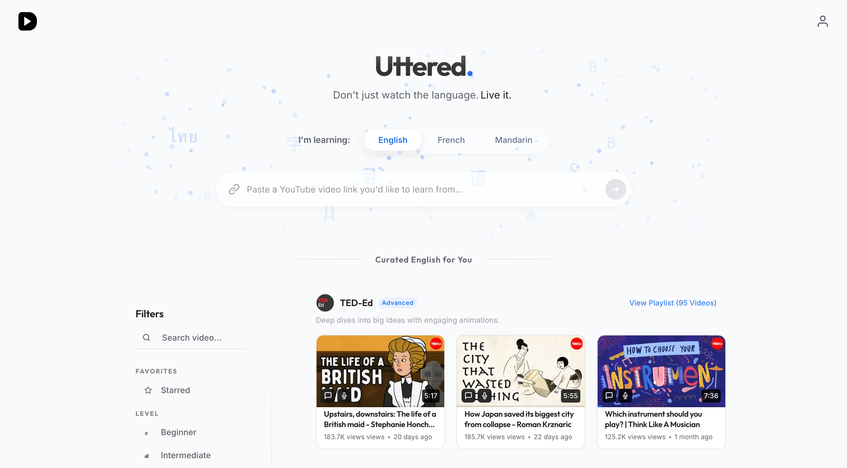 Uttered - Product Image