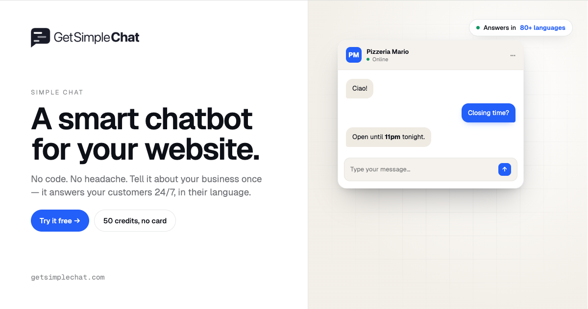 Get Simple Chat - Product Image