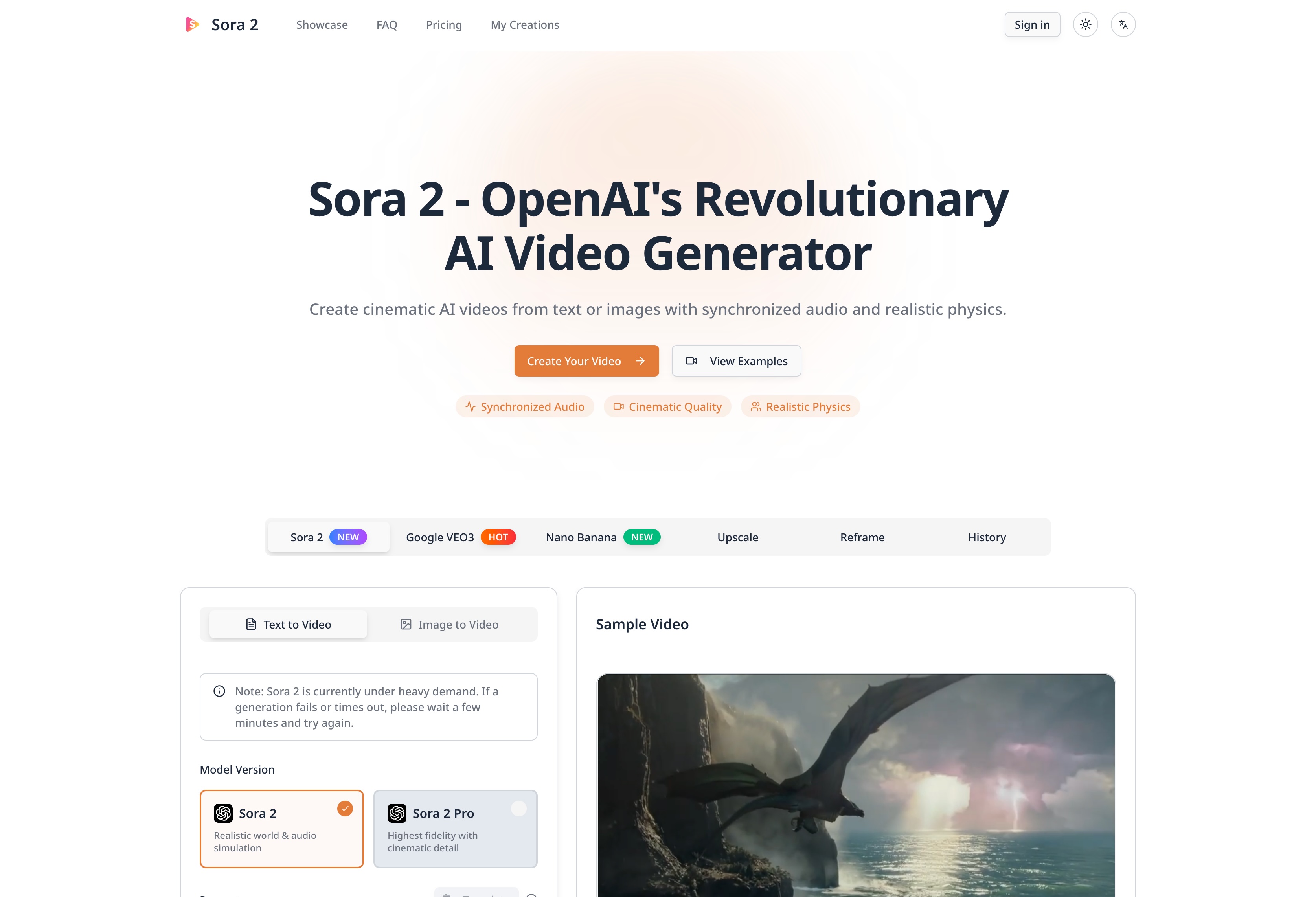 Sora - AI Video Generator | Photorealistic Text to Video - Product Image