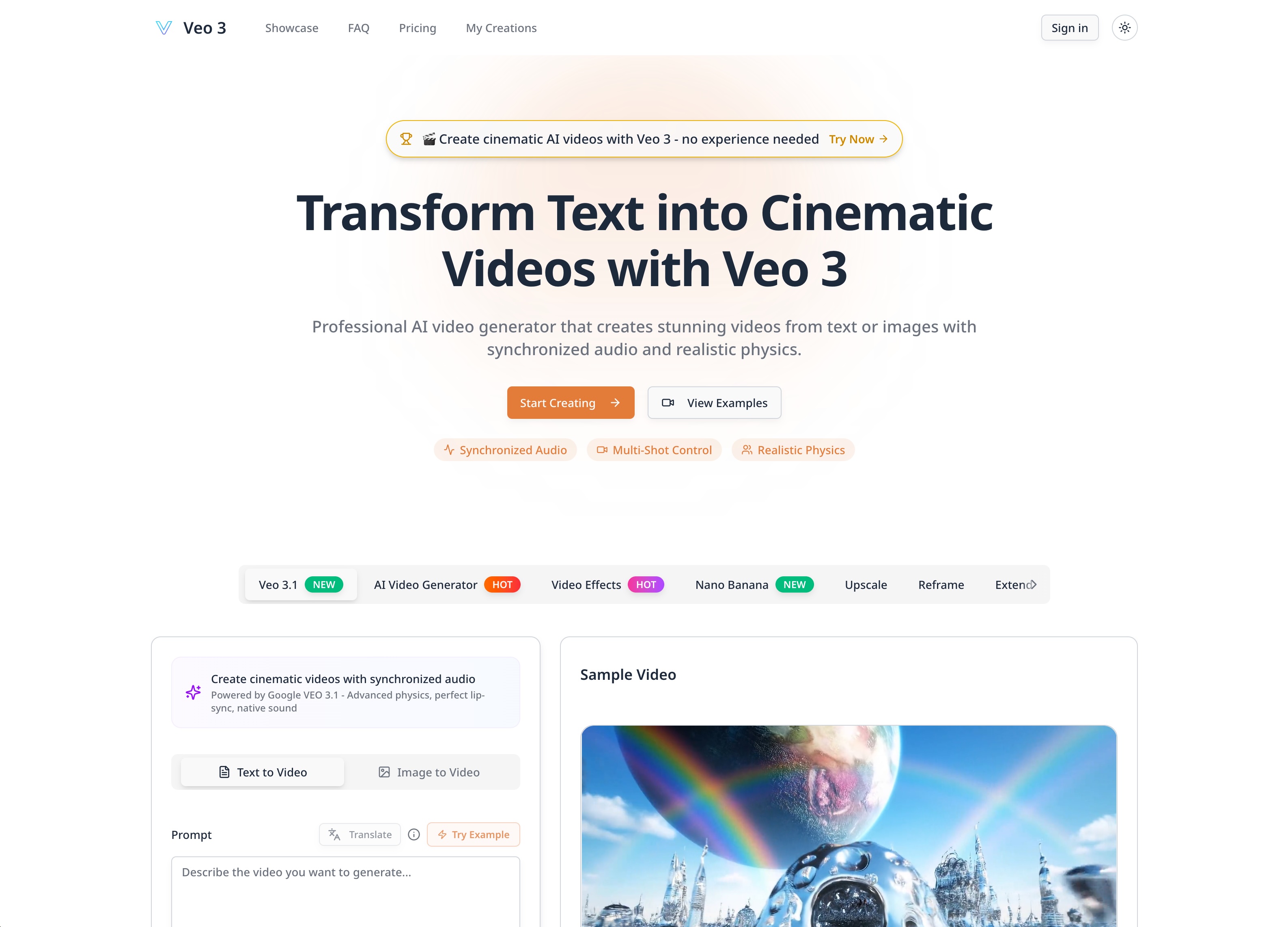 Veo 3 | Realistic Physics AI Video Generator - Product Image