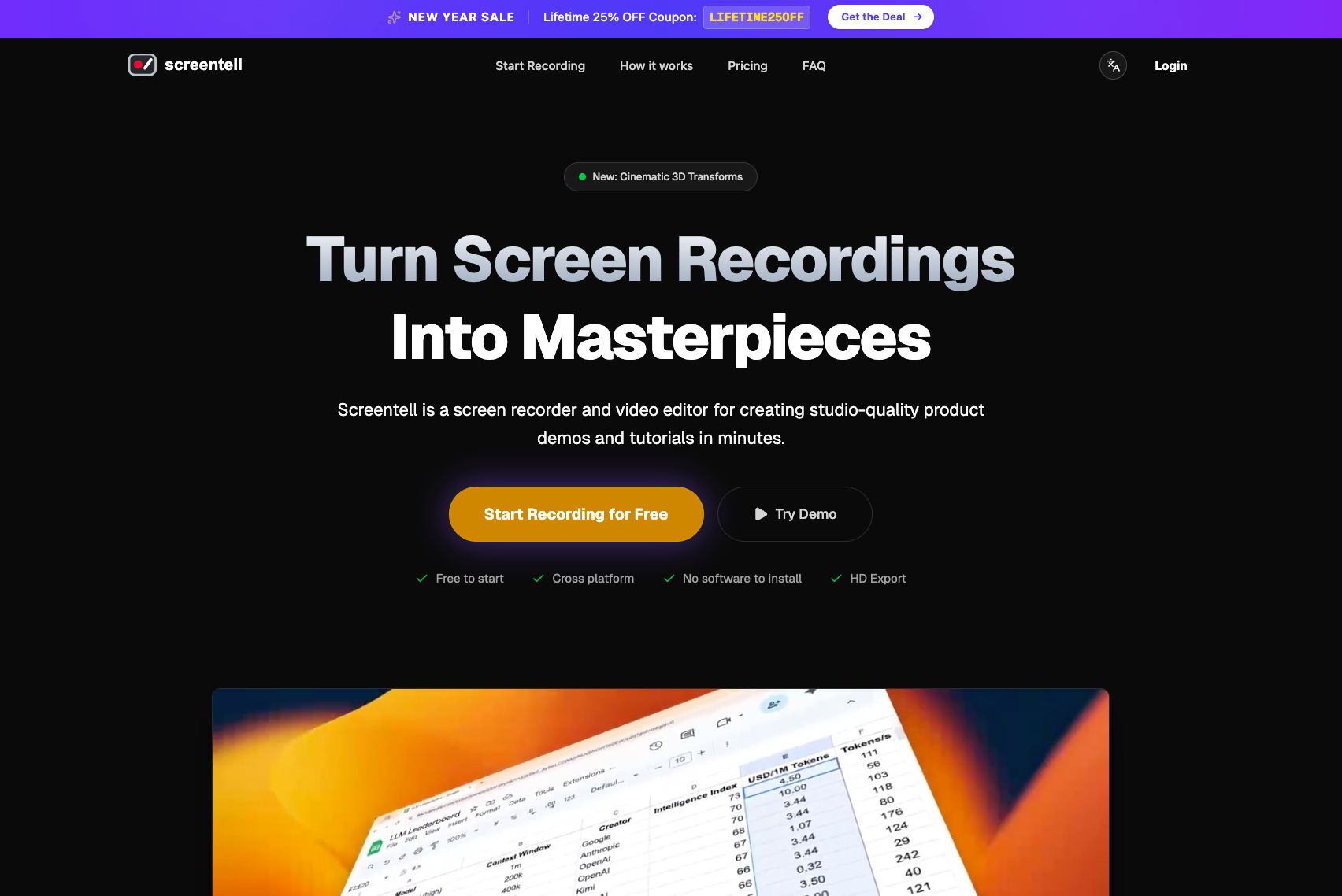 Screentell - Create Studio-Quality Screen Recordings - Product Image