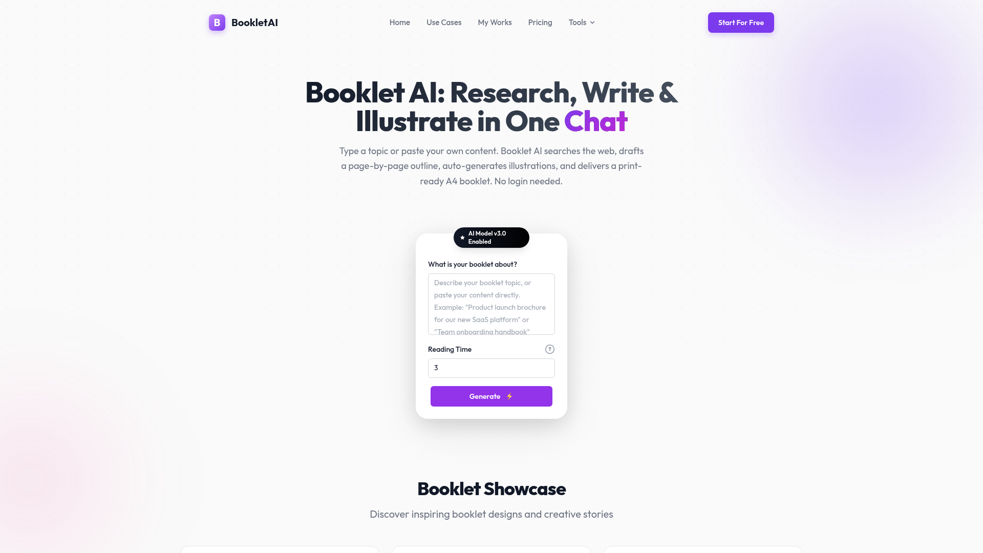 Booklet AI - Product Image